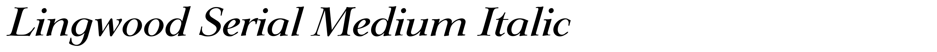 Lingwood Serial Medium Italic